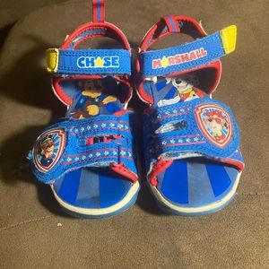 Toddlers boys paw patrol ankle strap sandals s size 9